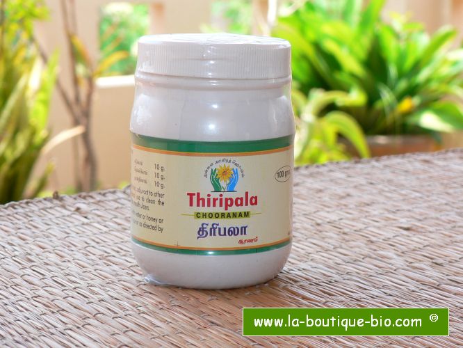 <b>TRIPHALA - POWDER</b><br>Emblica Officinalis + Terminalia Chebula + Terminalia Bellirica<br>ARA - ORGANIC CULTIVATION<br>100