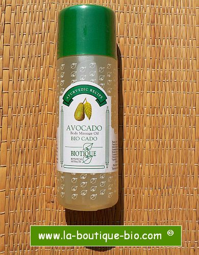 <b>BODY MASSAGE OIL</b><br>BIO AVOCADO<br>Avocado, Almond, Olive, Sesame, Safflower<br>210 ml