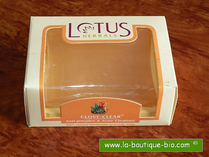 <b>AYURVEDIC SOAP</B><BR>LOTUS - CLOVE-CLEAR<br>100 grs