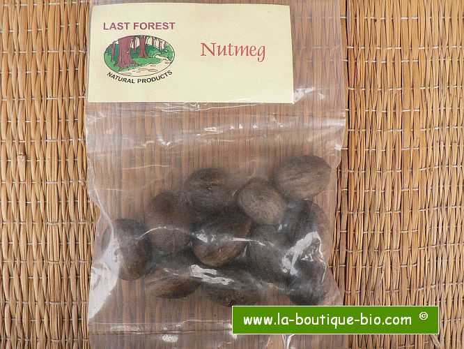 <b>NUTMEG - JATHIKKAI</b><br>KEY - Myristica Fragrans<BR>ORGANIC and WILD - 50 grs